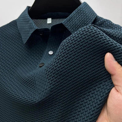 Polo maille anti-plis