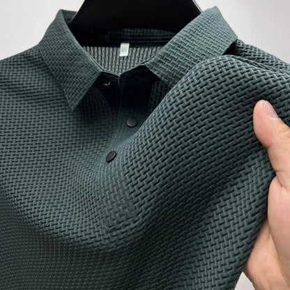 Polo maille anti-plis