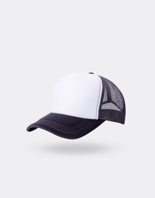 Sneaked - Casquette baseball simple couleur uni avec le devant blanc