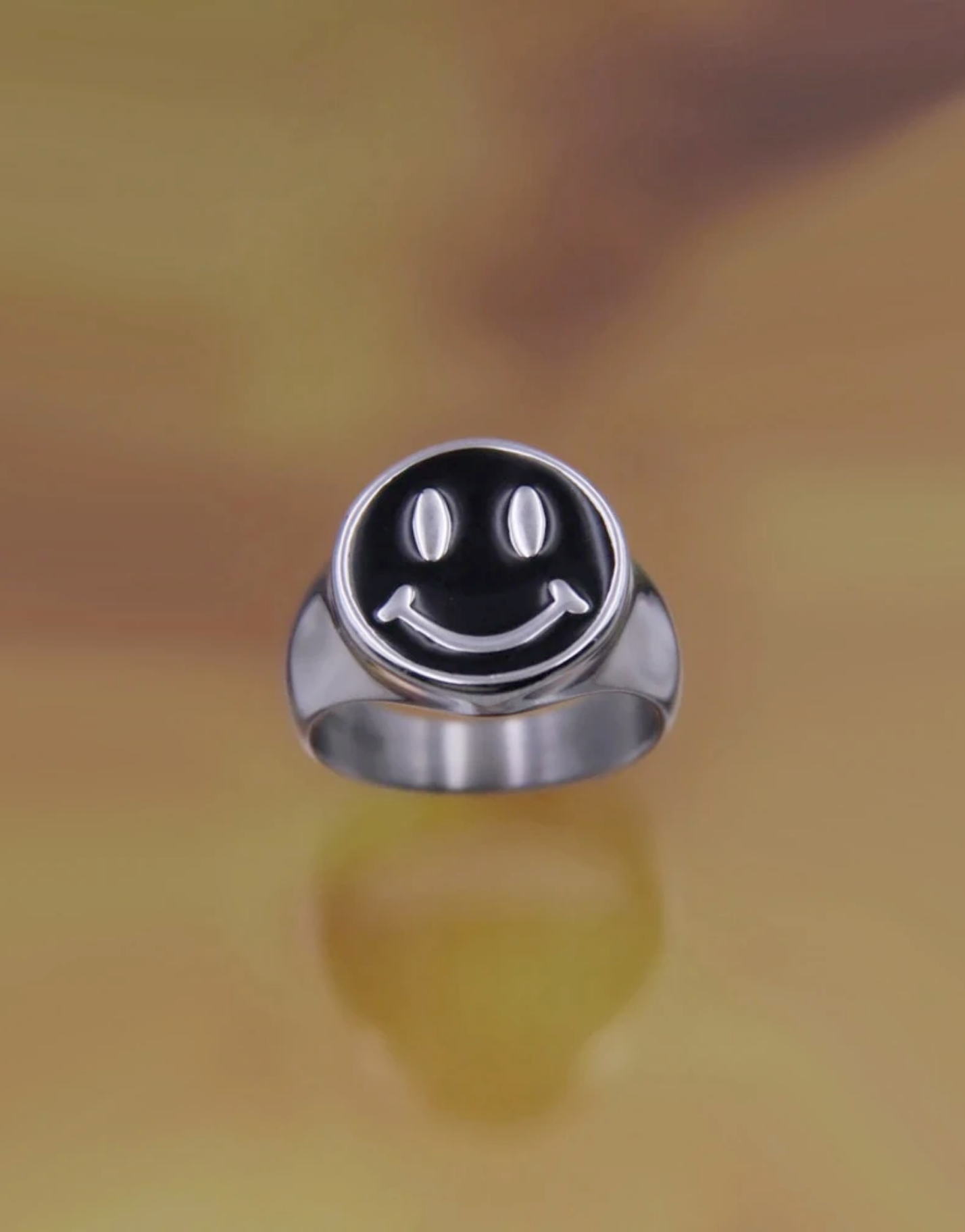 SNEAKED - Bague smiley sourire métal - Sneaked