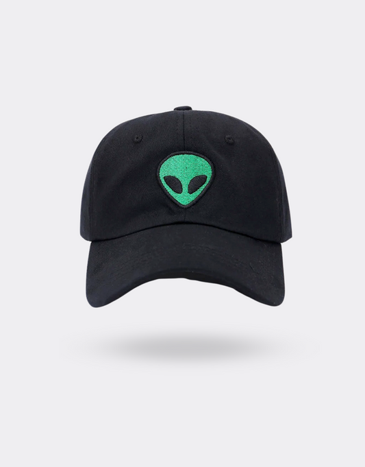 Sneaked - Casquette motif tête d'Alien vert sur le devant