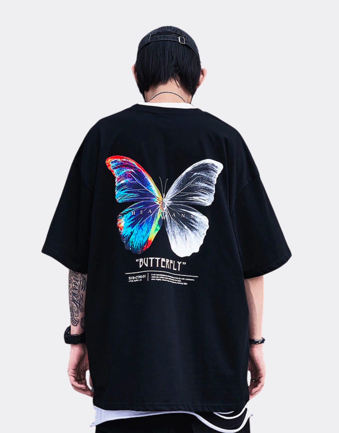 SNEAKED - T-SHIRT - DESIGN avant et arrière - butterfly - Sneaked