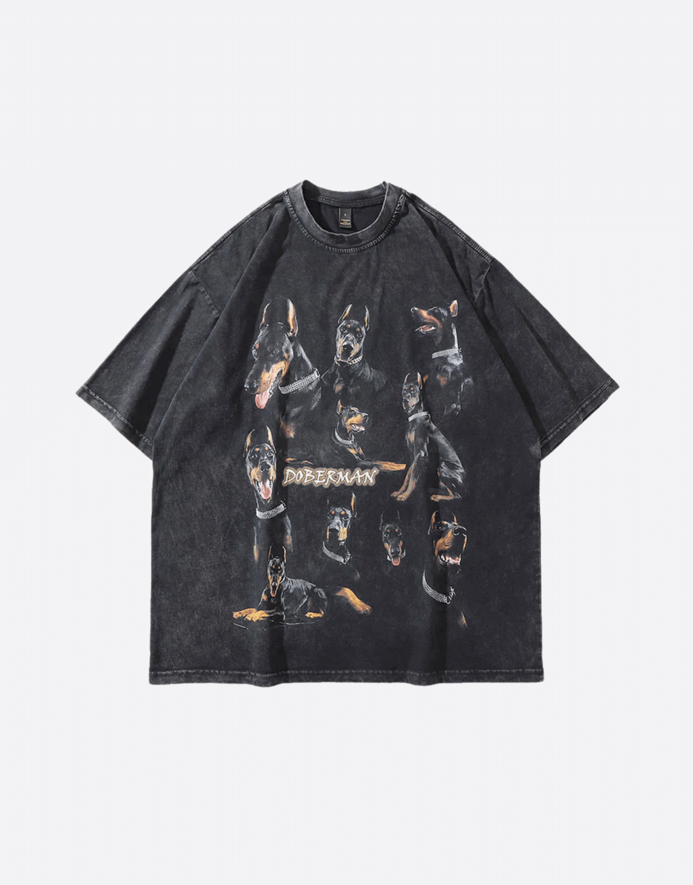 Sneaked - T-shirt Oversize Doberman chien imprimé