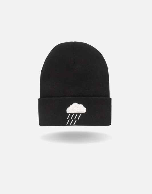 Bonnet logo brodé nuage pluie