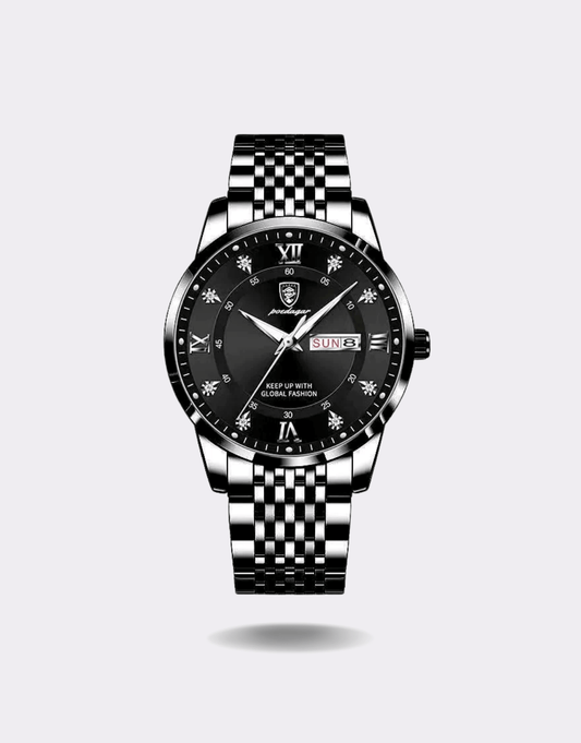 Montre homme acier style luxe