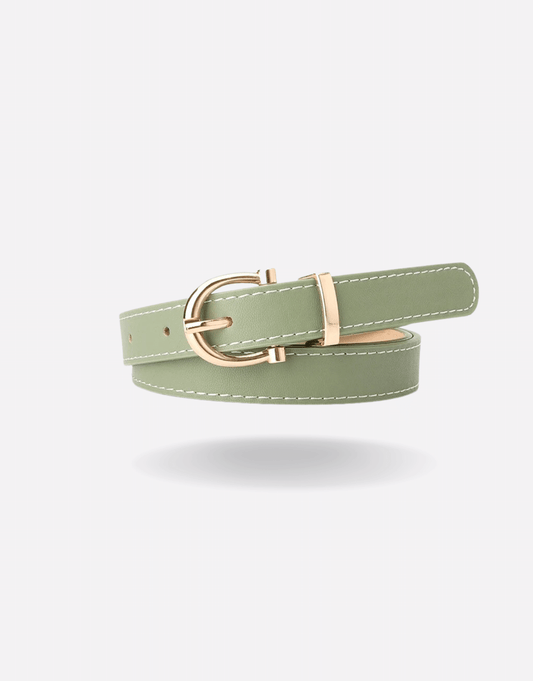 Ceinture cuir femme - couleur pastel