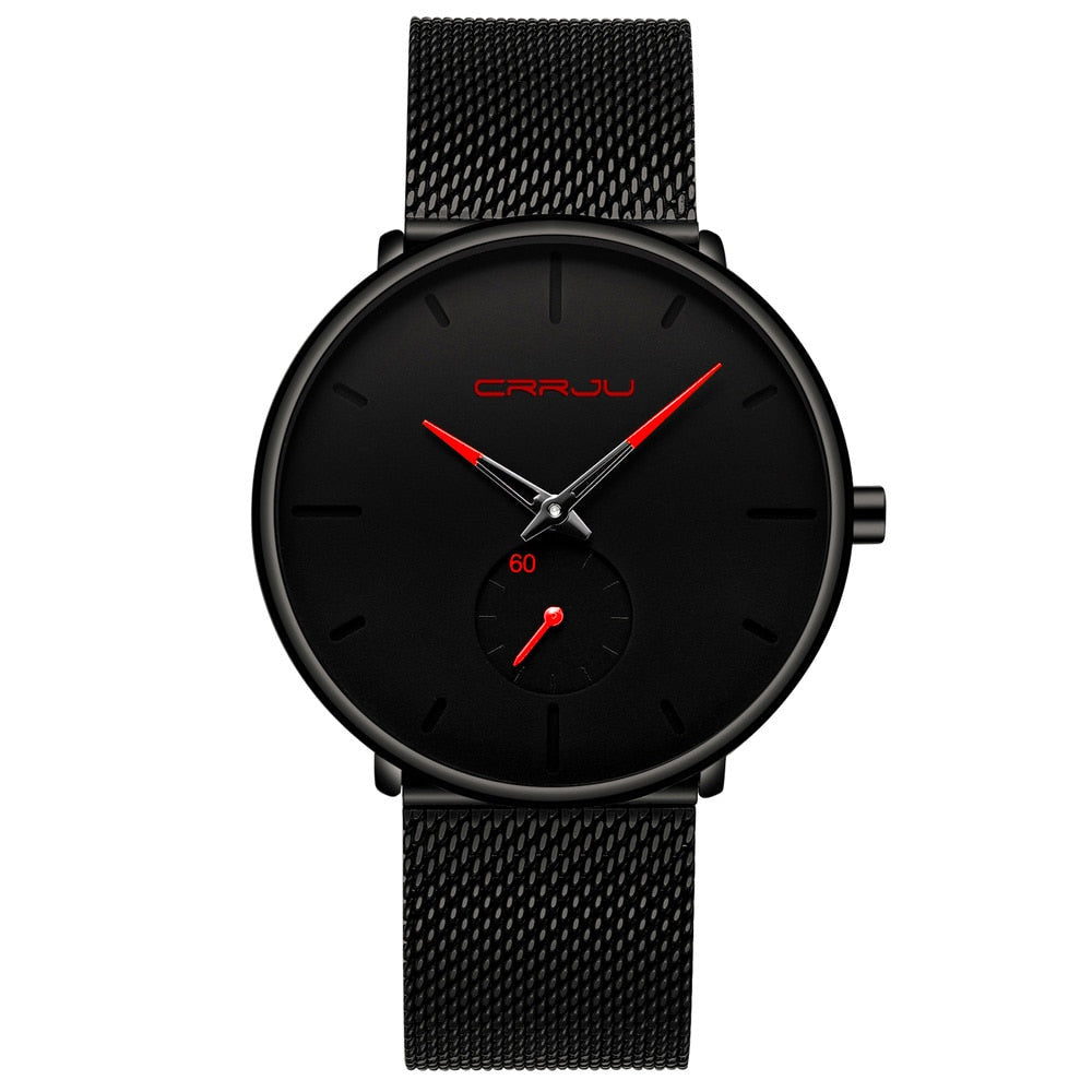 Sneaked - Montre design noir aiguille de couleur - Sneaked