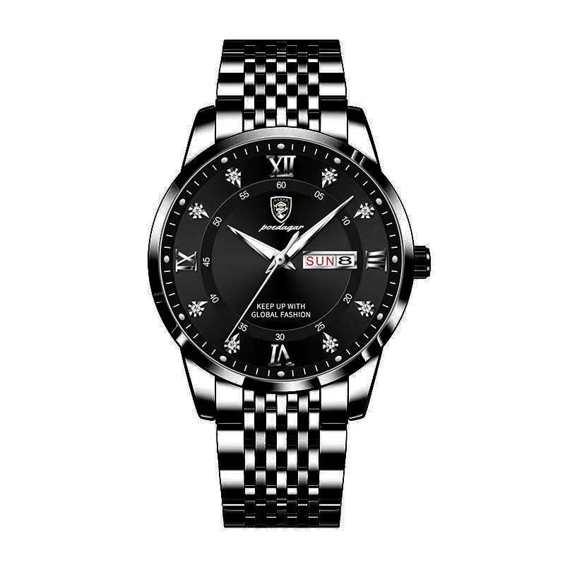 Montre homme acier style luxe