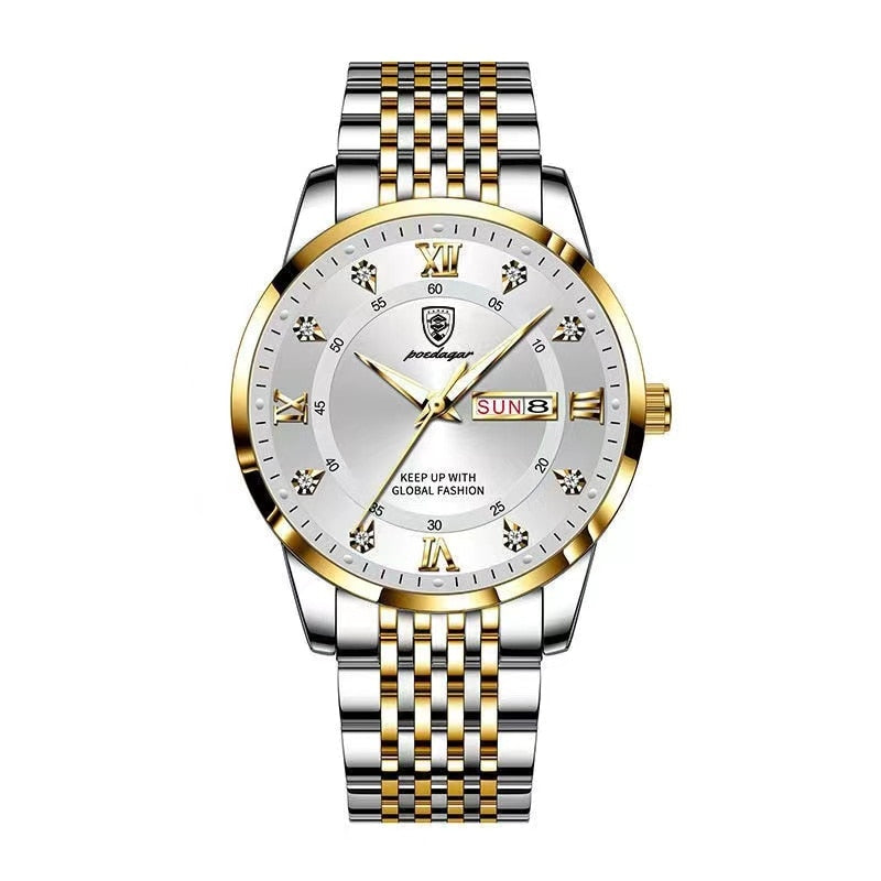 Montre homme acier style luxe