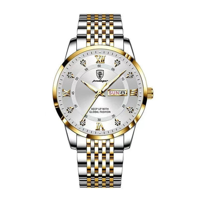 Montre homme acier style luxe