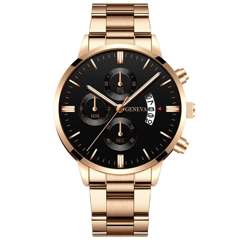 Montre homme en acier inoxydable de luxe - Quartz