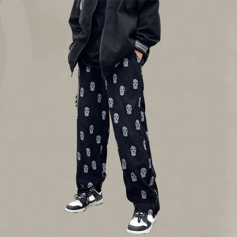 Sneaked - Pantalon jogging droit motif gangster