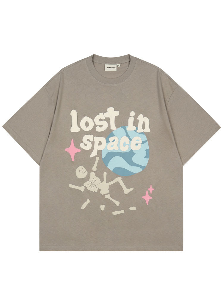 Sneaked - T-shirt coton streetwear imprimé squelette cartoon