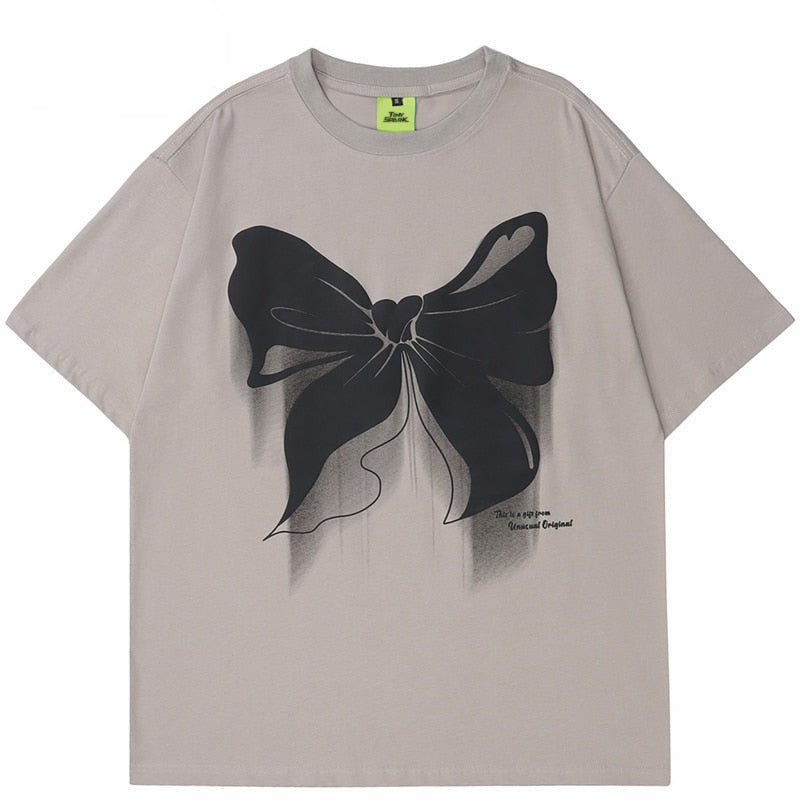 Sneaked - T-shirt noeud papillon style cartoon imprimé sur le devant