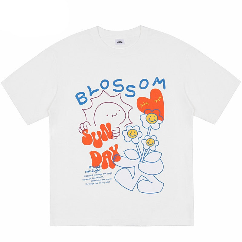 Sneaked - T-shirt dessin style enfant avec fleur