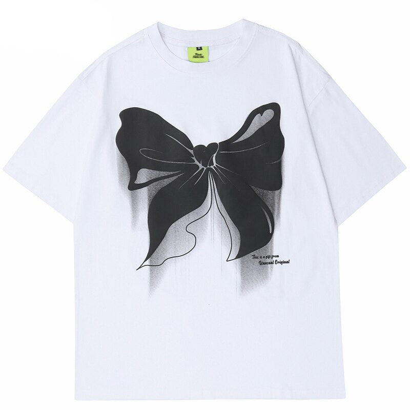 Sneaked - T-shirt noeud papillon style cartoon imprimé sur le devant