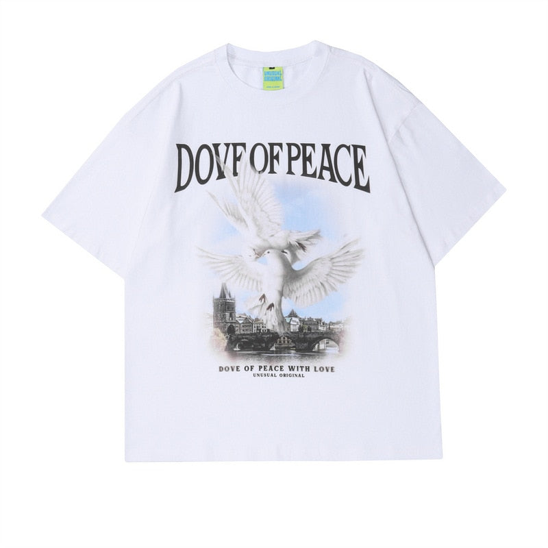 Sneaked - T-Shirt coton imprimé oiseau et paix style y2k tendance